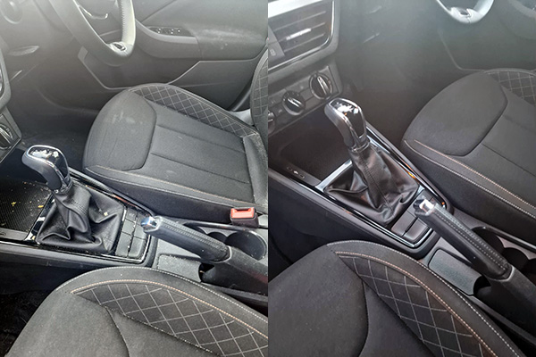 Car cleaning - before and after